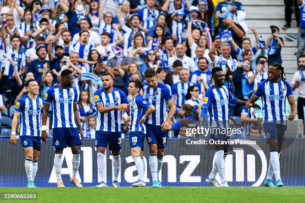 Fernando Andrade of FC Porto celebrates after scores his sides second goal during the Liga Portugal Bwin match between FC Porto and GD Estoril Praia...