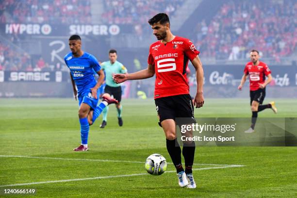 Martin TERRIER during the Ligue 1 Uber Eats match between Rennes and Marseille at Roazhon Park on May 14, 2022 in Rennes, France. - Photo by Icon...