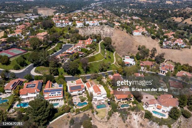 Calabasas, CA Aerial views of homes around Calabasas Country Club Friday, May 13, 2022 in Calabasas, CA.