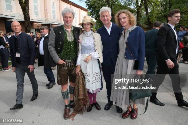 Rufus Beck and his girlfriend Andrea Kameniczky, Dominic Raacke and his girlfriend Alexandra Rohleder. During the 42nd Oberammergauer Passionsspiele...