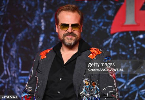 Actor David Harbour attends "Stranger Things" season 4 premiere at Netflix Brooklyn in New York City on May 14, 2022.