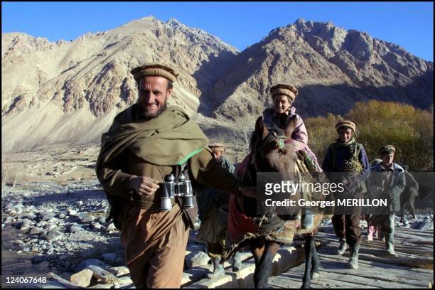 Northern Alliance provides the Panjshir valley with the only road to Jaysabad in Afghanistan on October 15, 2001.