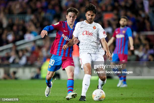 Pablo Martin Paez Gavi of FC Barcelona during the La Liga Santander match between FC Barcelona v Real Mallorca at the Camp Nou on May 1, 2022 in...