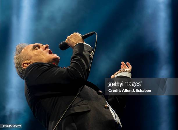 Pasadena, CA Morrissey performs at the Cruel World festival at Rose Bowl in Pasadena on Saturday, May 14, 2022.