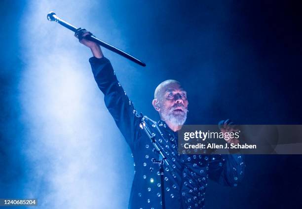 Pasadena, CA Bauhaus lead singer Peter Murphy performs at the Cruel World festival at Rose Bowl in Pasadena on Saturday, May 14, 2022.