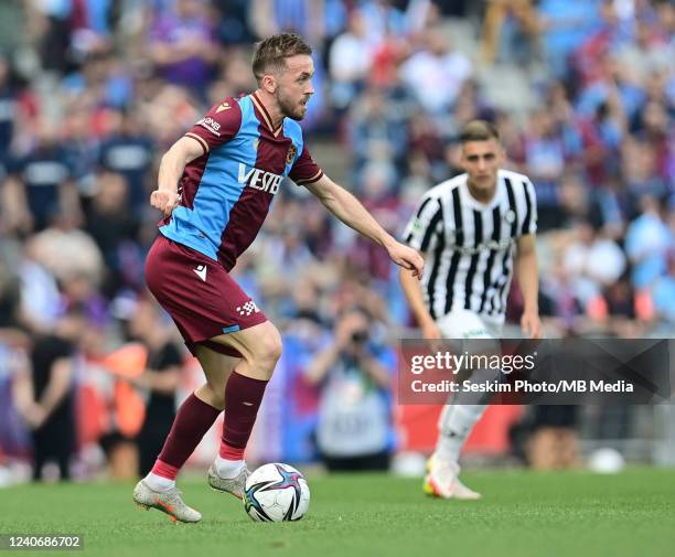 Edin Visca of Trabzonspor during the Turkish Super League football match between Trabzonspor and Altay at Atatuerk Olympic Stadium on May 15, 2022 in...