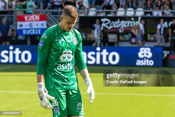 Koen Bucker of Heracles Almelo looks on after the Dutch Eredivisie match between Heracles Almelo and Sparta Rotterdam at Erve Asito on May 15, 2022...