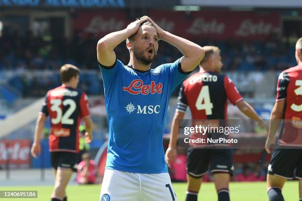 Dries Mertens of SSC Napoli looks Dejected during the Serie A match between SSC Napoli and Genoa CFC at Stadio Diego Armando Maradona Naples Italy on...