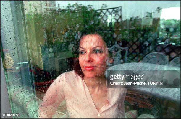 Elf kickback scandal: Fatima Belaid, former wife of Loik le Floch Prigent In Paris, France On March 21, 2002.