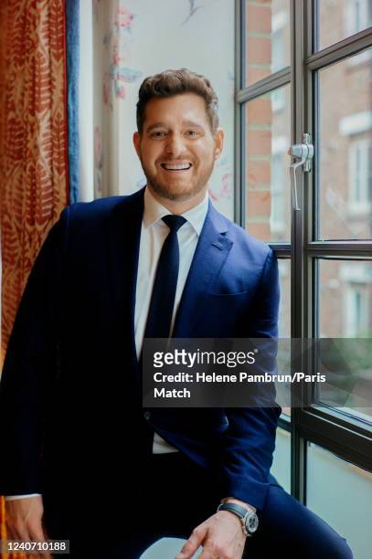 Singer Michael Buble is photographed for Paris Match on April 4, 2022 in London, United Kingdom.