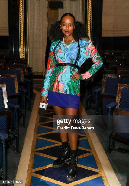 Annaliese Dayes attends the Alon Livné show during Kornit Fashion Week, with an incredible extravaganza celebrating beauty, colour & diversity in all...