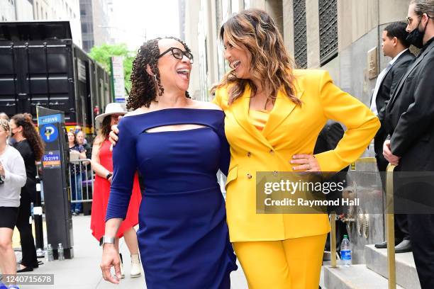 Epatha Merkerson and Mariska Hargitay attend the 2022 NBCUniversal Upfront at Radio City Music Hall in Midtown on May 16, 2022 in New York City.