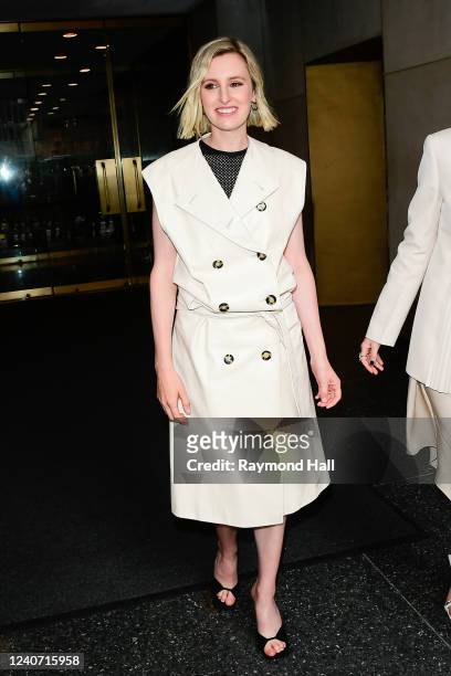 Actress Laura Carmichael is seen outside the "Today" show on May 16, 2022 in New York City.