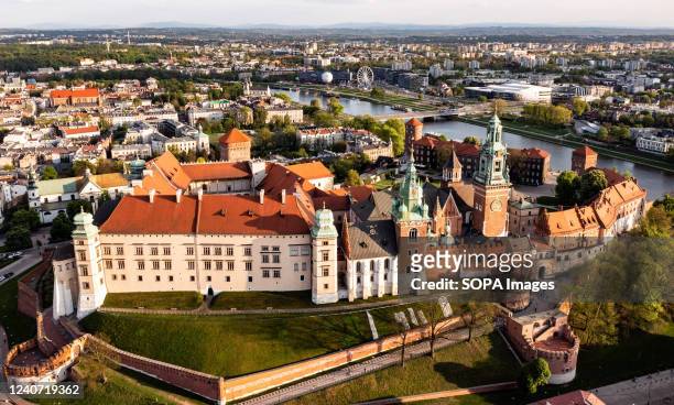 Aerial view of Wawel Royal Castle.
