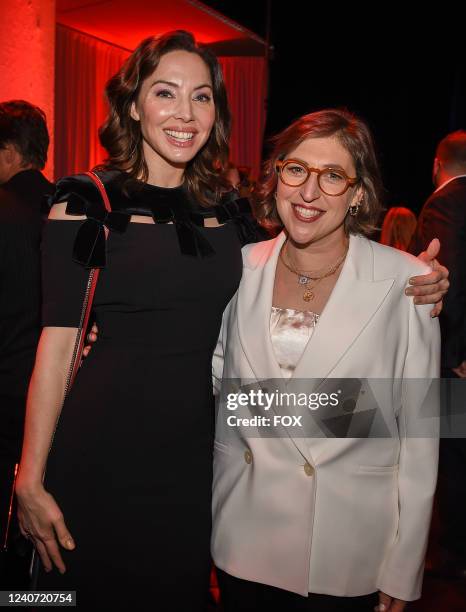 Whitney Cummings and Mayim Bialik during the FOX UPFRONT 2022 PRESENTATION on Monday, May 16.