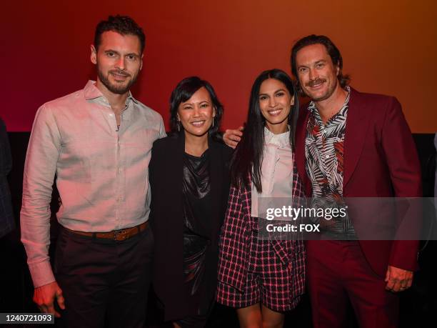 Adan Canto, Martha Millan, Elodie Yung and Oliver Hudson during the FOX UPFRONT 2022 PRESENTATION on Monday, May 16.