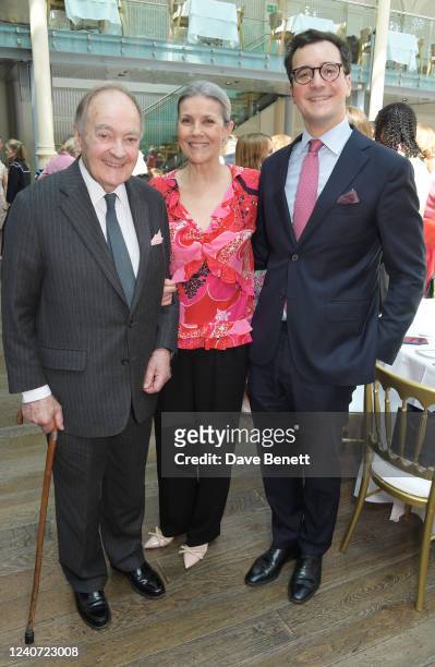 Lord Peter Palumbo, Lady Hayat Palumbo, Founder of Foreign Sisters, and Philip Palumbo attend the Foreign Sisters lunch 2022 in aid of Cancer...