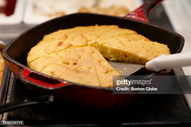 Manchester, NH Skillet cornbread at the buffet-style restaurant Golden Corral in Manchester, NH on May 12, 2022.
