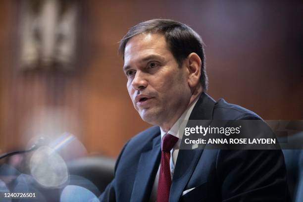 Senator Marco Rubio speaks during a Senate Appropriations Subcommittee on Labor, Health and Human Services, Education, and Related Agencies hearing...