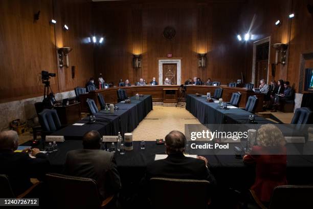 Senators question panelists during a Senate Appropriations Subcommittee on Labor, Health and Human Services, Education, and Related Agencies hearing...