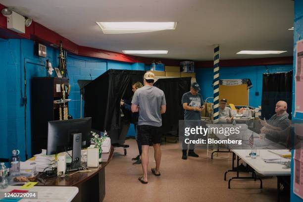 Voters and election officials at a polling location in Philadelphia, Pennsylvania, US, on Tuesday, May 17, 2022. Pennsylvania is at the heart of a...