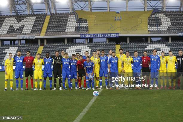 Ukraine and Empoli FC poses during the 2022 International Friendlies match between Empoli FC and Ukraine at Carlo Castellani Stadium on May 17, 2022...