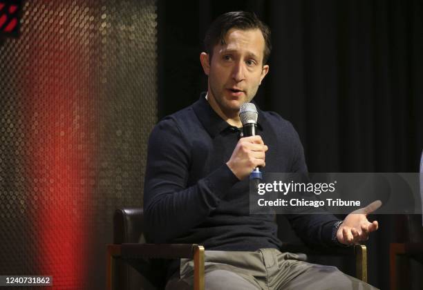 Chicago Blackhawks associate general manager Jeff Greenberg takes part in a Q&amp;A event Monday, May 16 at the United Center Concert Club.