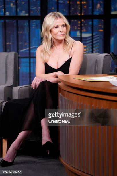 Episode 1294 -- Pictured: Comedian Chelsea Handler during an interview with host Seth Meyers on May 17, 2022 --