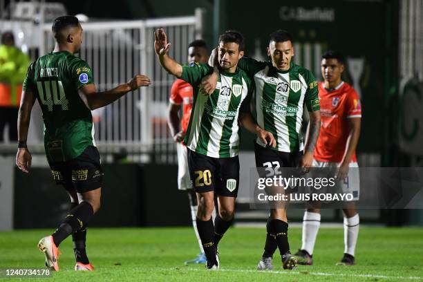 Argentina's Banfield Dario Cvitanich leaves the field during the Copa Sudamericana group stage football match between Argentina's Banfield and...