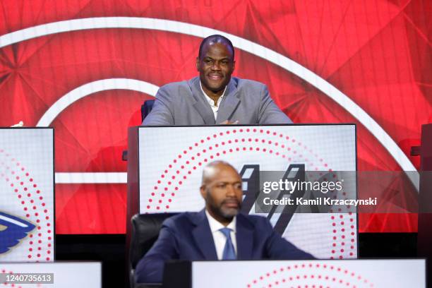Former player, David Robinson smiles during the 2022 NBA Draft Lottery at McCormick Place on May 17, 2022 in Chicago, Illinois. NOTE TO USER: User...