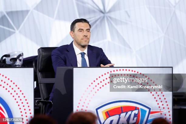 Former Player, Nick Collison looks on during the 2022 NBA Draft Lottery at McCormick Place on May 17, 2022 in Chicago, Illinois. NOTE TO USER: User...