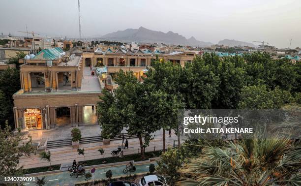 This picture taken on May 17, 2022 shows a view of the Amadegah Complex along Amadegah street in Iran's central city of Isfahan.