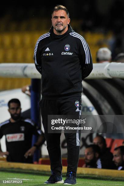 Luca D'angelo coach of Pisa, during the first leg match of the Serie B playoffs between Benevento vs Pisa final result, Benevento 1, Pisa 0, match...