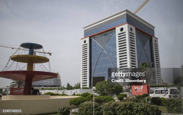 Construction works on an office building near the Rond-point BEAC roundabout in N'Djamena, Chad, on Tuesday, May 10, 2022. Last year, Chad became the...