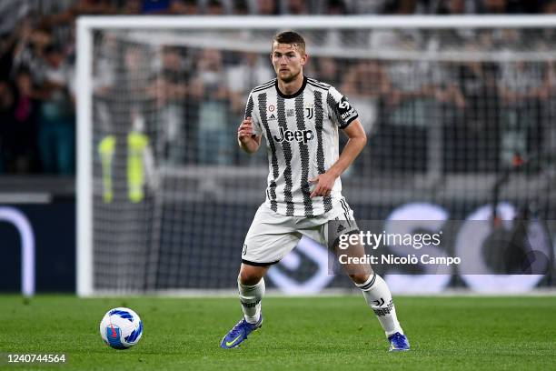 Matthijs de Ligt of Juventus FC in action during the Serie A football match between Juventus FC and SS Lazio. The match ended 2-2 tie.