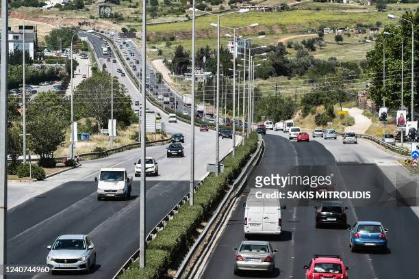 View of traffic on the ring road of Thessaloniki on May 18, 2022. The European Commission stated on May 18 that the European Union can seek to...