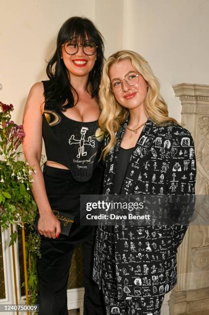 Daisy Lowe and Anais Gallagher attend the launch of the Vivienne Westwood exclusive eyewear collection with Specsavers on May 18, 2022 in London,...