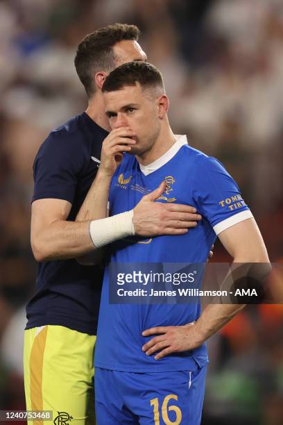 Dejected Aaron Ramsey of Rangers after missing the decisive penalty during the UEFA Europa League final match between Eintracht Frankfurt and Rangers...