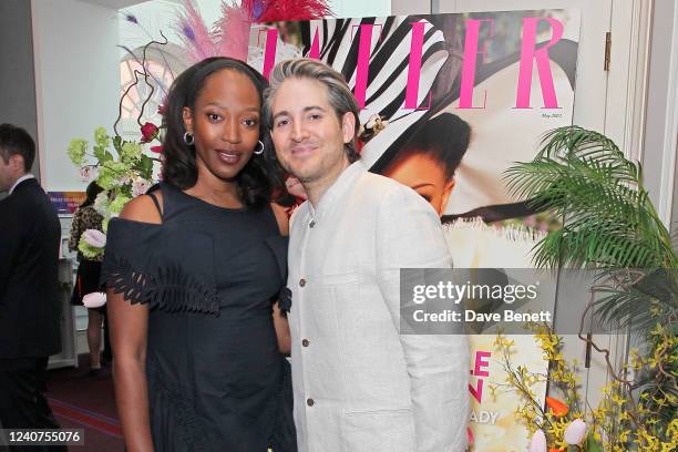 Vanessa Kingori, Chief Business Officer at Conde Nast, and Editor of Tatler Richard Dennen attend the Tatler party to celebrate the Opening Night of...