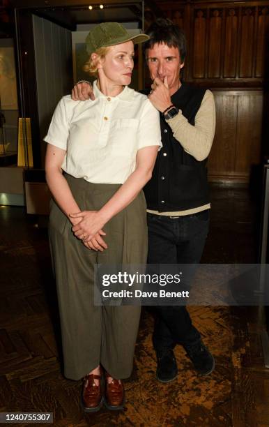 Maxine Peake and Johnny Marr attend the British Pop Archive and the launch of its first exhibition 'Collection' at the John Rylands Research...