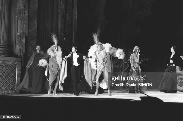 Gala organized by the Baroness de Rothschild for the restoration of Versailles castle in Versailles, France on November 28, 1973 - French...
