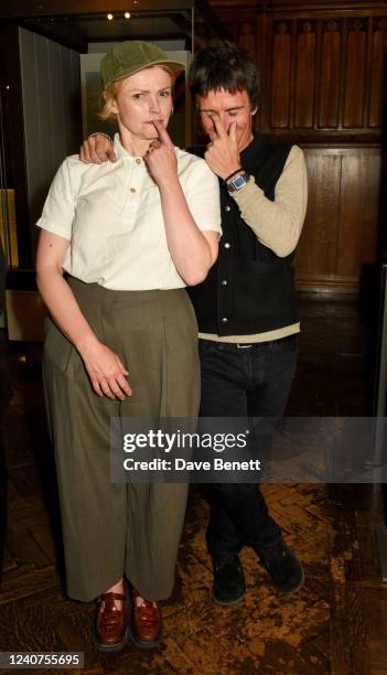 Maxine Peake and Johnny Marr attend the British Pop Archive and the launch of its first exhibition 'Collection' at the John Rylands Research...