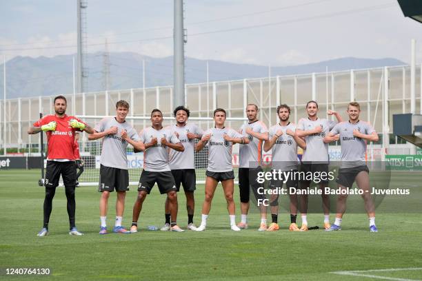 Carlo Pinsoglio, Nicolo Savona, Alex Sandro, Weston McKennie, Paulo Dybala, Giorgio Chiellini, Manuel Locatelli, Adrien Rabiot, Matthijs de Ligt of...