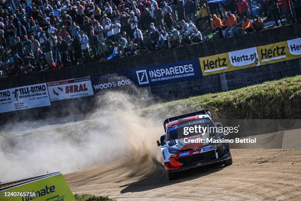 Elfyn Evans of Great Britain and Scott Martin of Great Britain are competing with their TOYOTA Gazoo Racing WRT TOYOTA GR Yaris Rally1 during Day One...