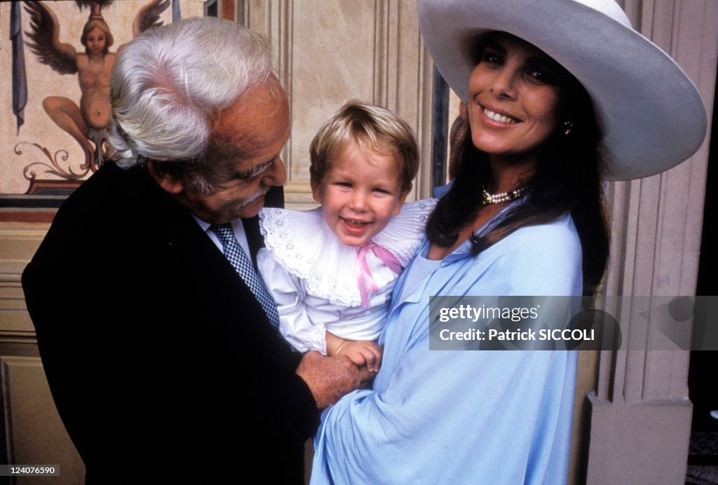 Baptism Of Charlotte Casiraghi In Monaco, Monaco On September 21, 1986.