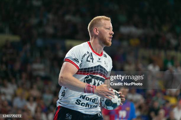 Jim Gottfridsson of SG Flensburg-Handewitt during the EHF Champions League match between FC Barcelona and SG Flensburg-Handewitt in Palau Blaugrana,...