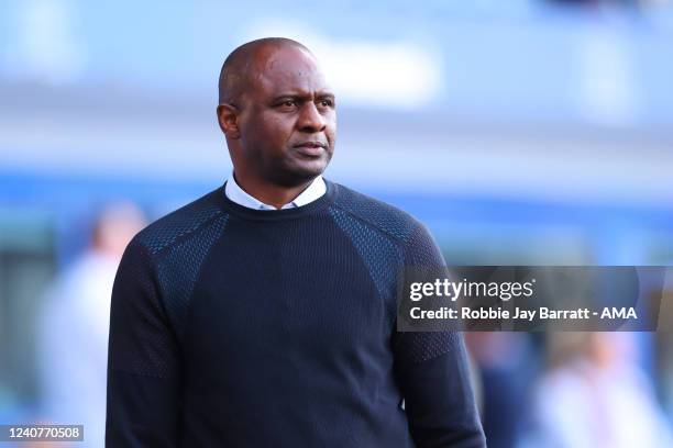 Patrick Vieira the head coach / manager of Crystal Palace ahead of the Premier League match between Everton and Crystal Palace at Goodison Park on...