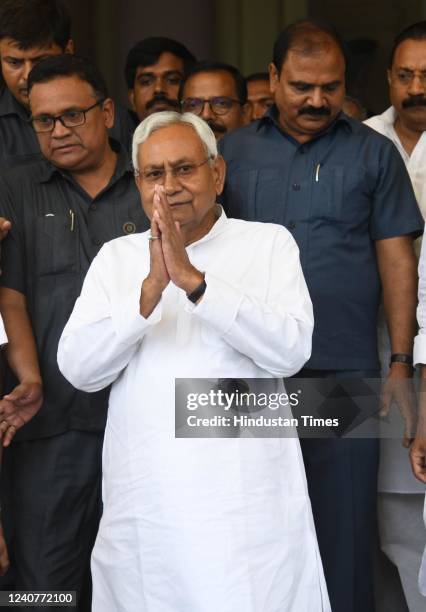 Bihar Chief Minister Nitish Kumar at Bihar Assembly on May 19, 2022 in Patna, India.