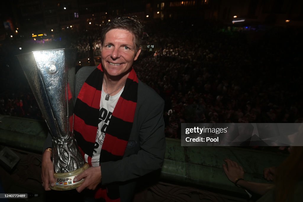 Eintracht Frankfurt Celebrates Winning The UEFA Europa League Final 2021/22