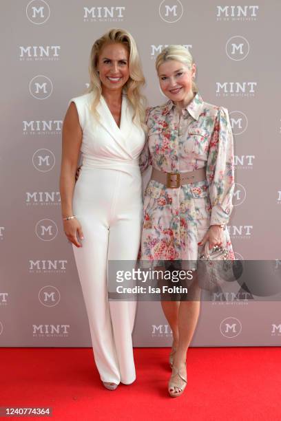 Mariana Mintcheva and Petra Dieners during the opening of Germany's first dental spa by celebrity doctor Mariana Mintcheva on May 19, 2022 in...